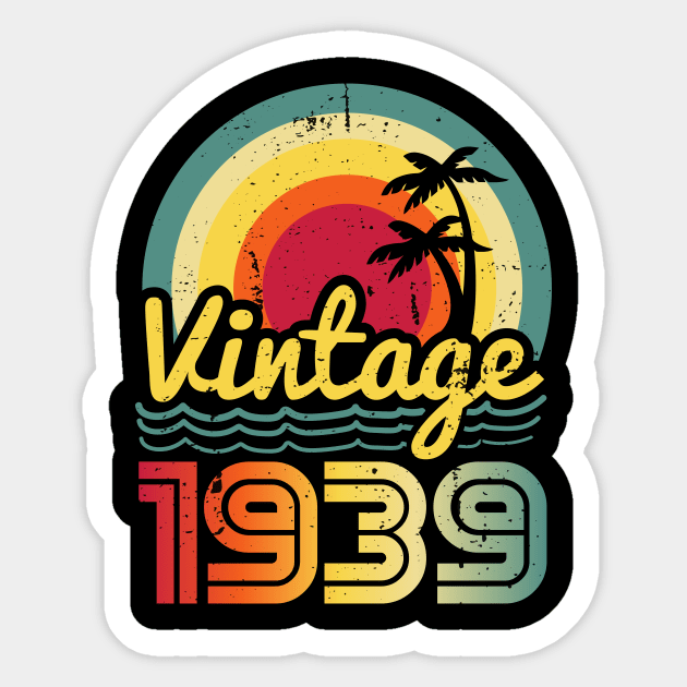 Vintage 1939 Made in 1939 84th birthday 84 years old Gift Sticker by Winter Magical Forest